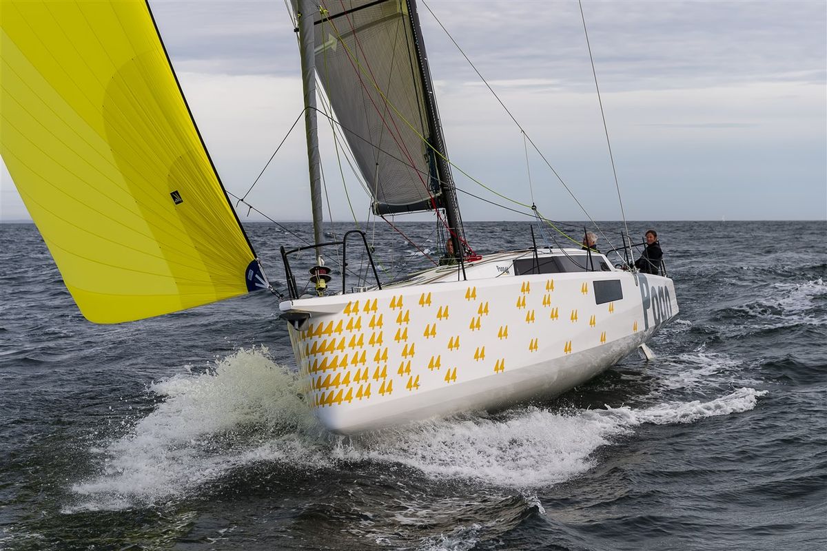 Exterior view of TOSTAKY, a Pogo Structures Pogo 44 sailboat at Alameda, United States