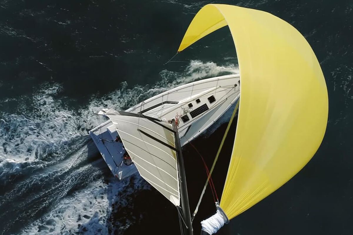 Exterior view of TOSTAKY, a Pogo Structures Pogo 44 sailboat at Alameda, United States
