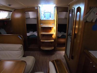 Cabin on Daluz, a Bavaria 46 Cruiser sailboat at Municipal Unit of Lefkada, Greece