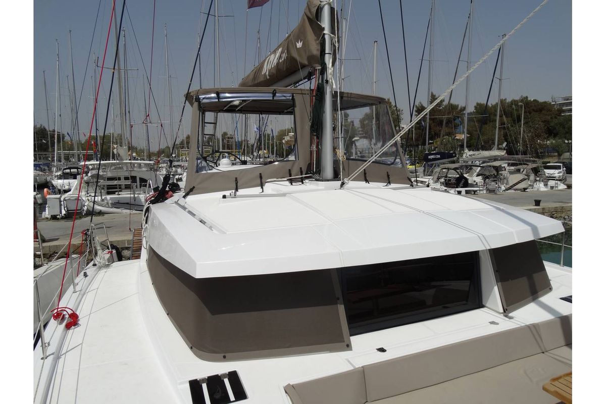 Salon of Kos 41.15, a Bali 4.1 catamaran at Municipal Unit of Lefkada, Greece