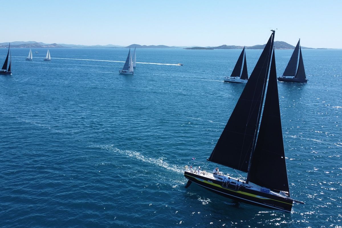 Exterior view of Odin, a Elan E6 sailboat at Pirovac, Croatia