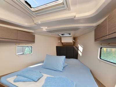 Cabin on Lauda, a Hanse Yachts Hanse 418 sailboat at Fethiye, Turkey