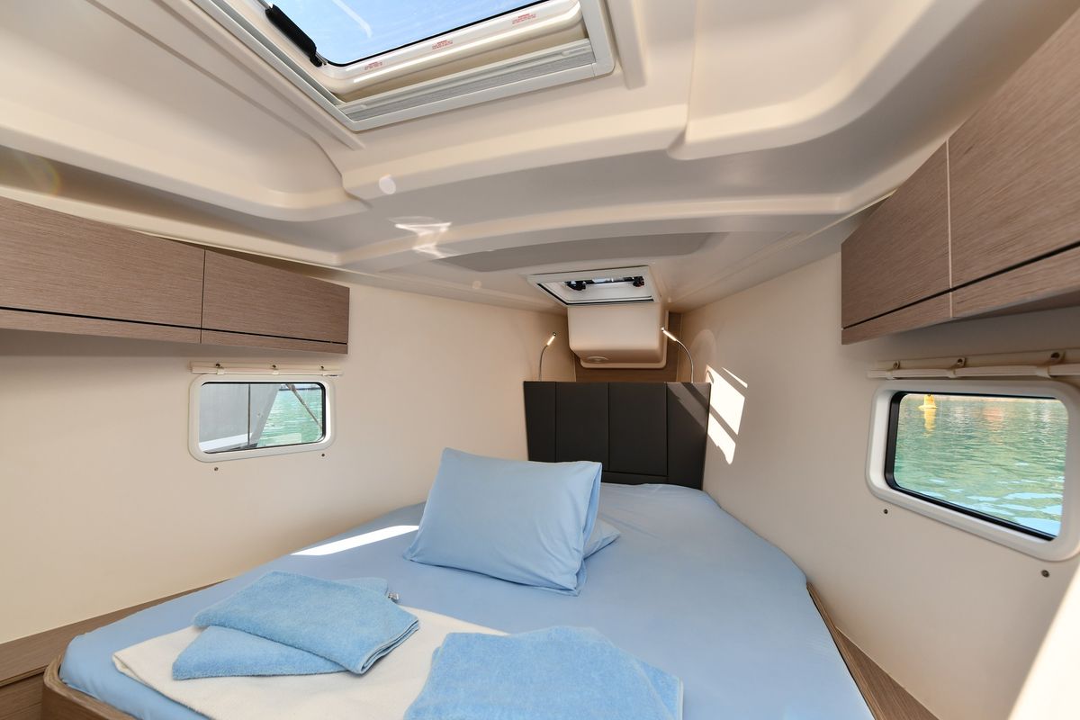 Cabin on Lauda, a Hanse Yachts Hanse 418 sailboat at Fethiye, Turkey