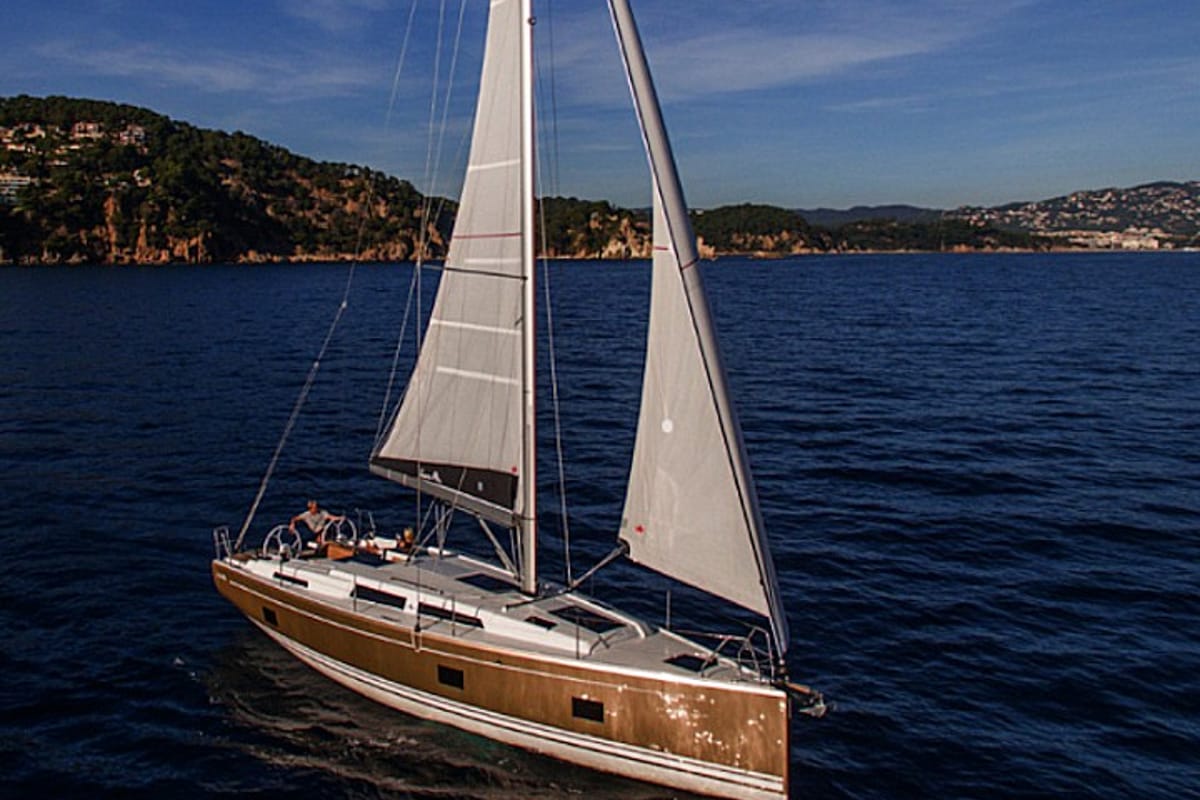 Lauda, a Hanse Yachts Hanse 418 sailboat at Fethiye, Turkey