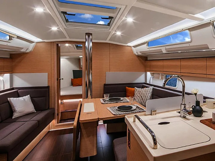 Lauda, a Hanse Yachts Hanse 418 sailboat at Fethiye, Turkey