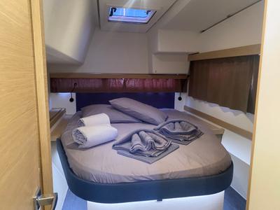 Cabin on Elia, a Fountaine Pajot Isla 40 catamaran at Municipal Unit of Lefkada, Greece