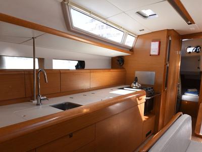 Galley of Thoe, a Jeanneau Sun Odyssey 469 sailboat at Volos Municipality, Greece
