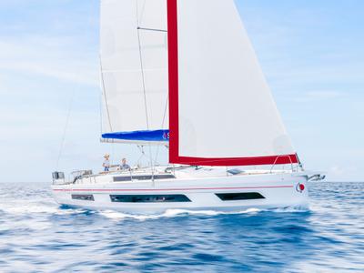 Exterior view of Sunsail 41.3 Premium Plus, a Dufour 41 sailboat at Road Town, British Virgin Islands