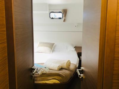 Cabin on Samana, a Lagoon 40 catamaran at Capo d'Orlando, Italy