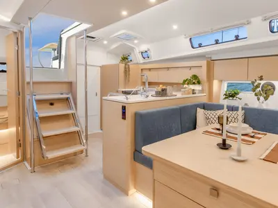 Salon of NEW 2026, a Hanse Yachts Hanse 410 sailboat at Capo d'Orlando, Italy