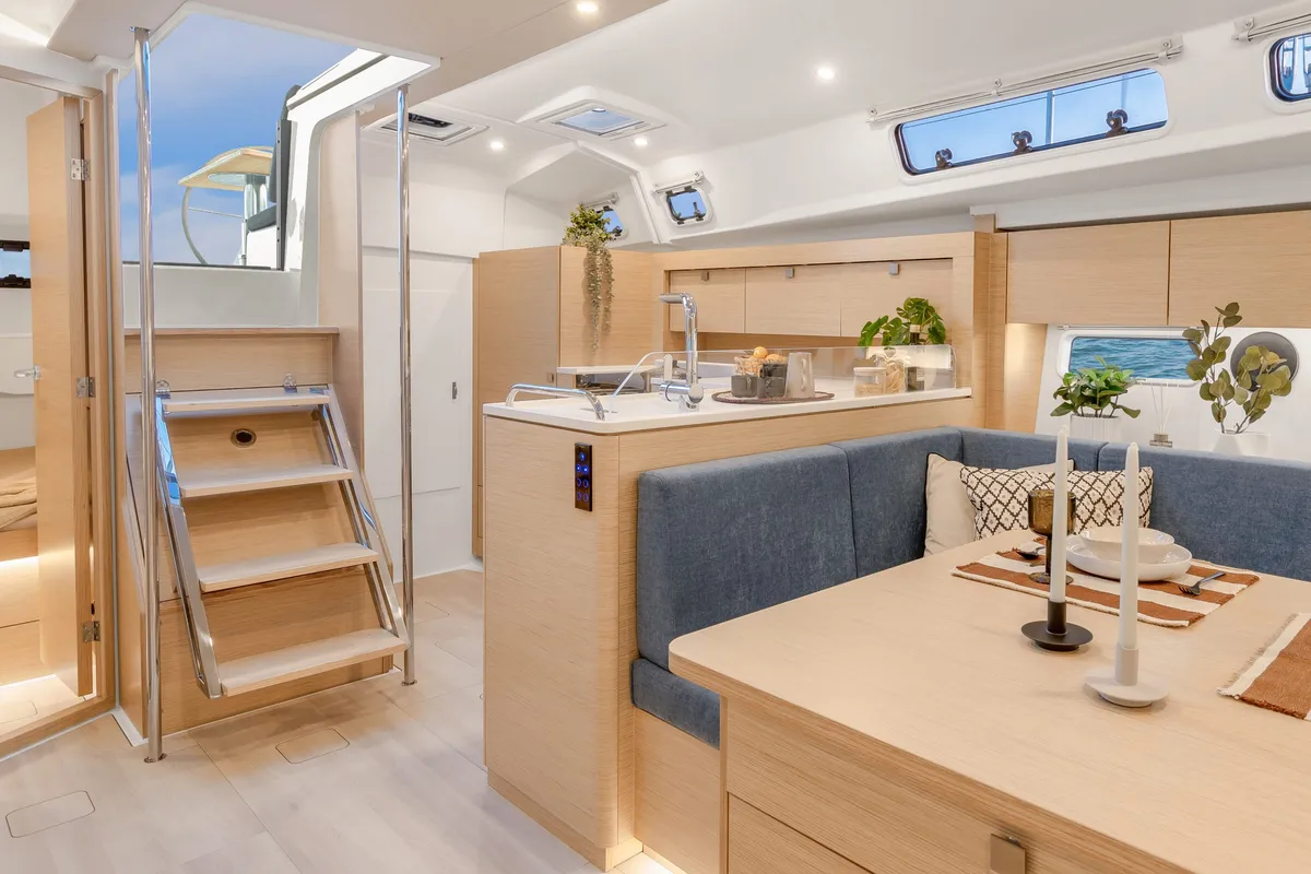 Salon of NEW 2026, a Hanse Yachts Hanse 410 sailboat at Capo d'Orlando, Italy