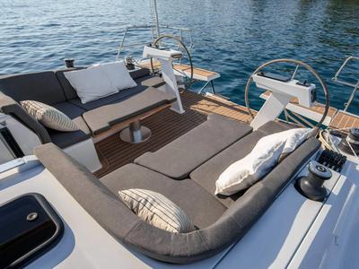 Deck of NEW 2026, a Hanse Yachts Hanse 410 sailboat at Capo d'Orlando, Italy
