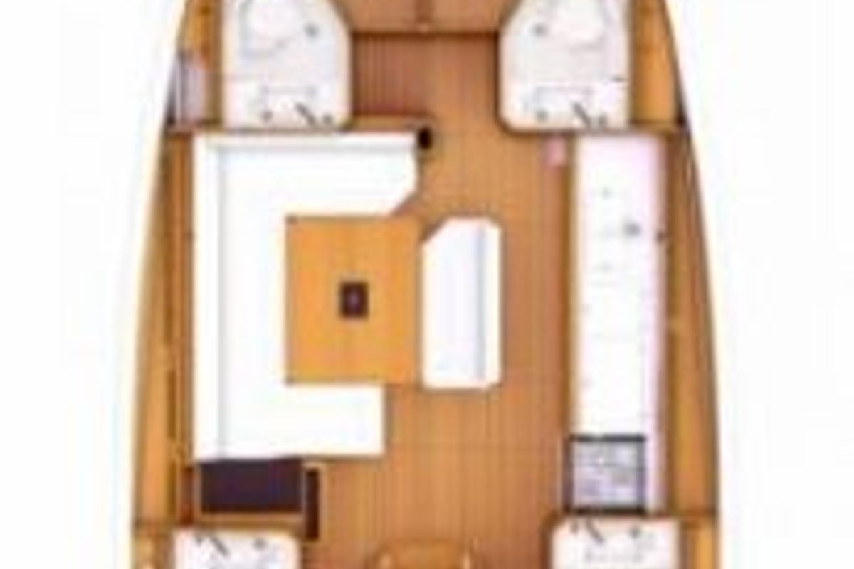 Floor plan of Alexandra, a Jeanneau Sun Odyssey 469 sailboat at Athens, Greece