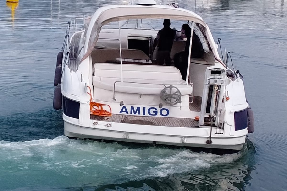 Exterior view of Amigo, a Bavaria 37 Sport yacht at Fethiye, Turkey