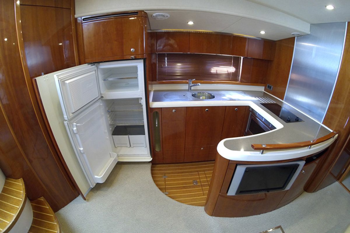 Galley of Katrin, a Fairline Boats Fairline Targa 52 GT yacht at Grad Šibenik, Croatia
