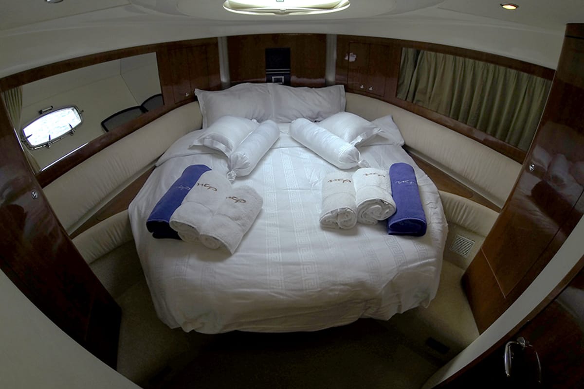 Cabin on Katrin, a Fairline Boats Fairline Targa 52 GT yacht at Grad Šibenik, Croatia