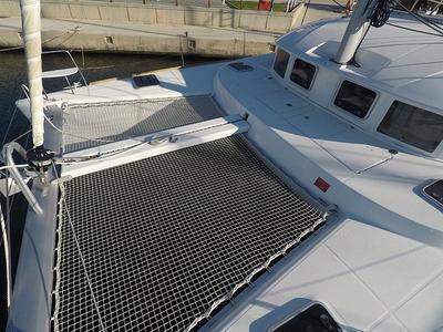Deck of Grey Pearl, a Lagoon 380 catamaran at Grad Šibenik, Croatia