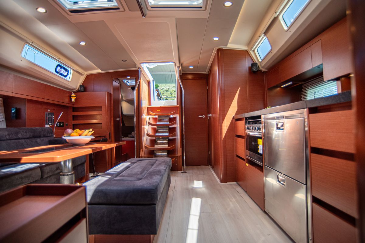 Galley of Quantum Wave, a Hanse Yachts Hanse 508 sailboat at Preveza, Greece