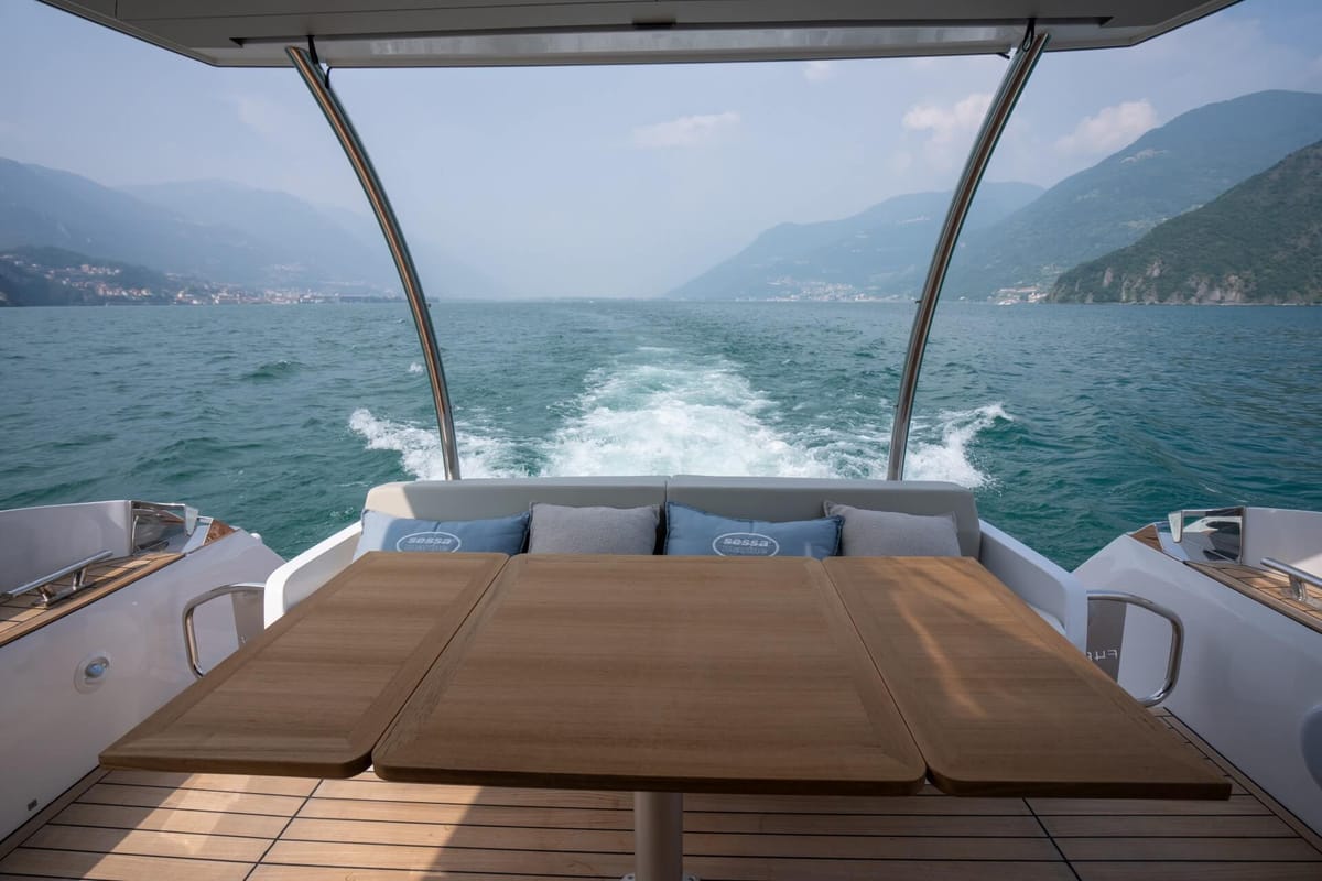 Deck of Supernova, a Sessa Marine Sessa F48 yacht at Općina Sukošan, Croatia
