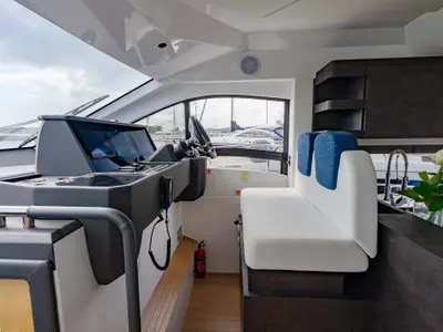 Cockpit of Supernova, a Sessa Marine Sessa F48 yacht at Općina Sukošan, Croatia