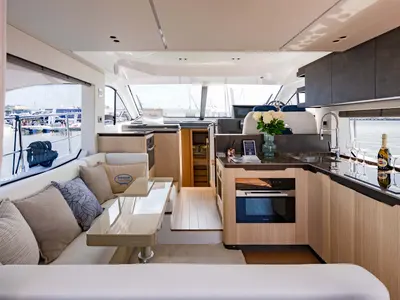 Galley of Supernova, a Sessa Marine Sessa F48 yacht at Općina Sukošan, Croatia