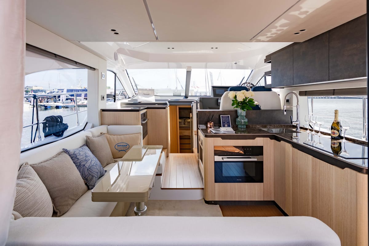 Galley of Supernova, a Sessa Marine Sessa F48 yacht at Općina Sukošan, Croatia