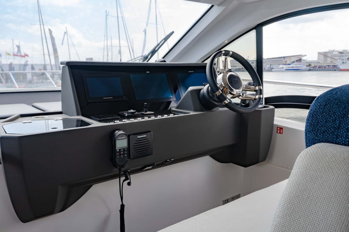 Cockpit of Supernova, a Sessa Marine Sessa F48 yacht at Općina Sukošan, Croatia