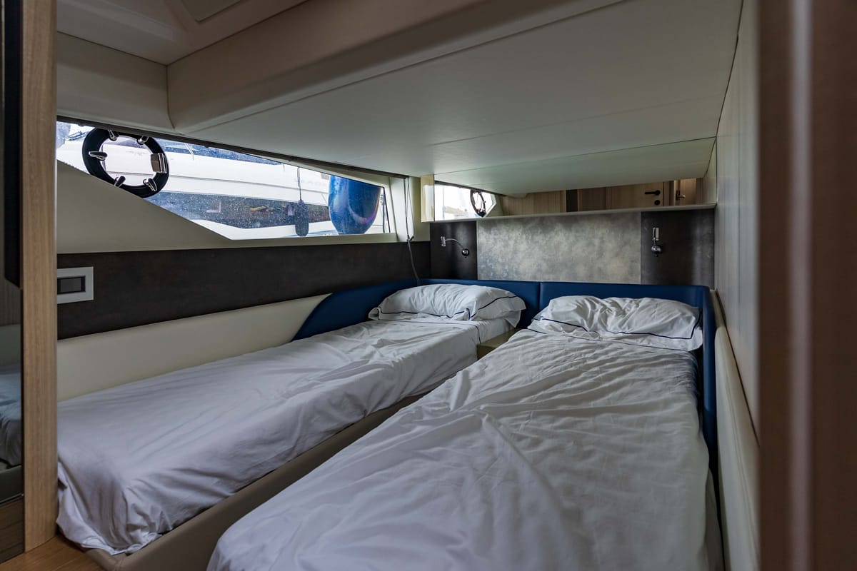 Cabin on Supernova, a Sessa Marine Sessa F48 yacht at Općina Sukošan, Croatia