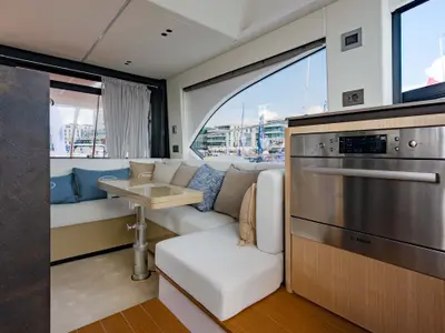 Salon of Supernova, a Sessa Marine Sessa F48 yacht at Općina Sukošan, Croatia