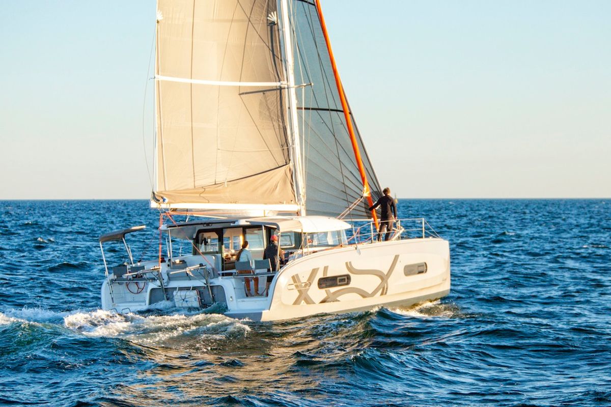 Exterior view of Spark Of Sea, a Excess 11 catamaran at Općina Rogoznica, Croatia