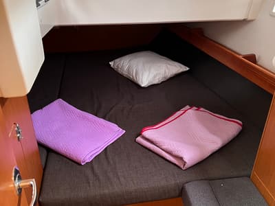Cabin on NIREUS, a Bavaria 41 Cruiser sailboat at Municipal Unit of Lefkada, Greece