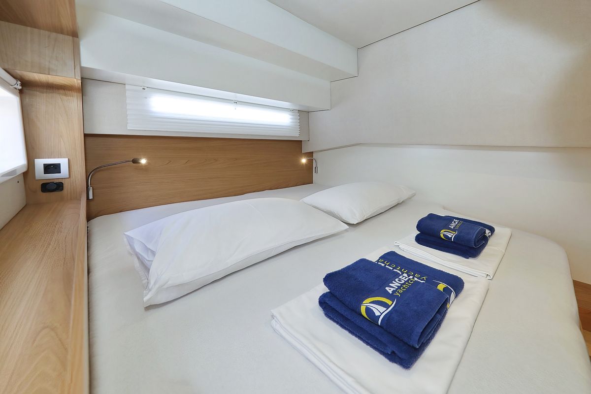 Cabin on Kamla, a Bali 4.2 catamaran at Grad Biograd na Moru, Croatia
