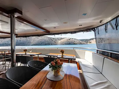Deck of Suzana, a Gulet Luxury Motor Yacht yacht at Split, Croatia