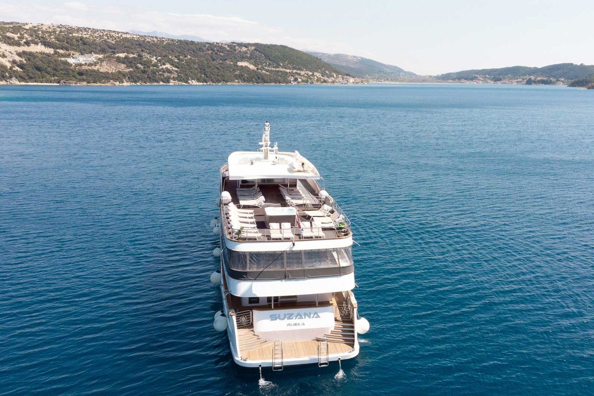 Exterior view of Suzana, a Gulet Luxury Motor Yacht yacht at Split, Croatia