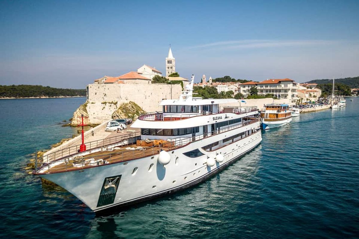 Exterior view of Suzana, a Gulet Luxury Motor Yacht yacht at Split, Croatia