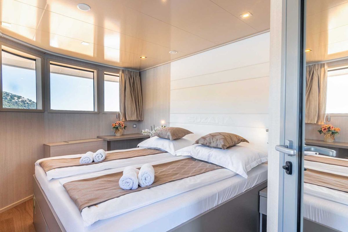 Cabin on Suzana, a Gulet Luxury Motor Yacht yacht at Split, Croatia