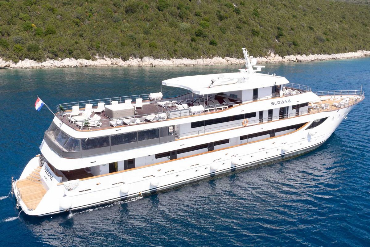 Exterior view of Suzana, a Gulet Luxury Motor Yacht yacht at Split, Croatia