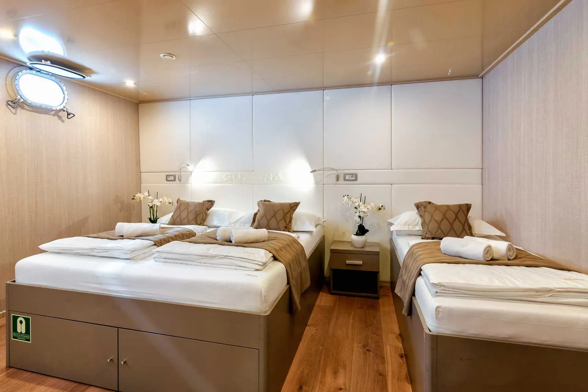 Cabin on Suzana, a Gulet Luxury Motor Yacht yacht at Split, Croatia