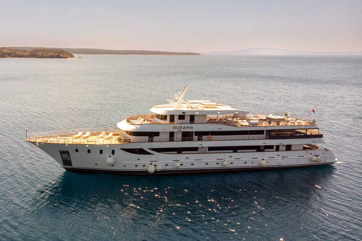 Exterior view of Suzana, a Gulet Luxury Motor Yacht yacht at Split, Croatia