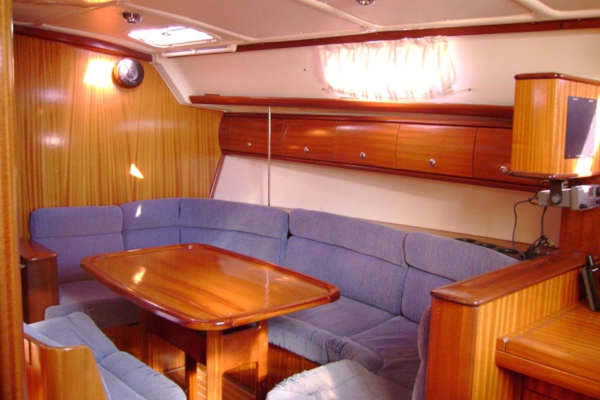 Salon of Seagull, a Bavaria 41 sailboat at Grad Biograd na Moru, Croatia