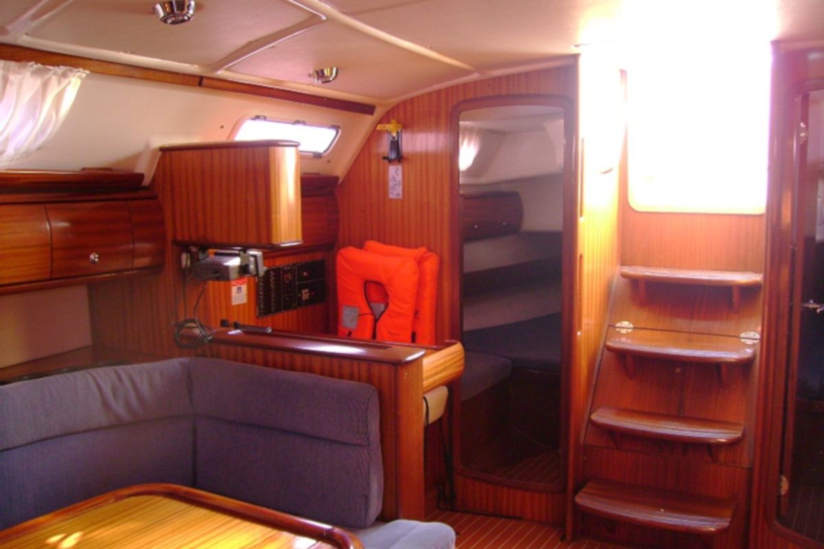 Salon of Seagull, a Bavaria 41 sailboat at Grad Biograd na Moru, Croatia