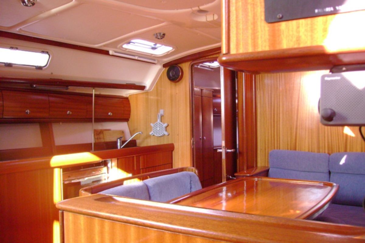 Salon of Seagull, a Bavaria 41 sailboat at Grad Biograd na Moru, Croatia