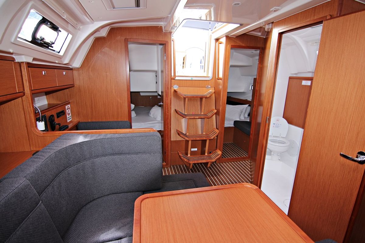 Salon of Patrizia, a Bavaria Cruiser 41 sailboat at Općina Sukošan, Croatia