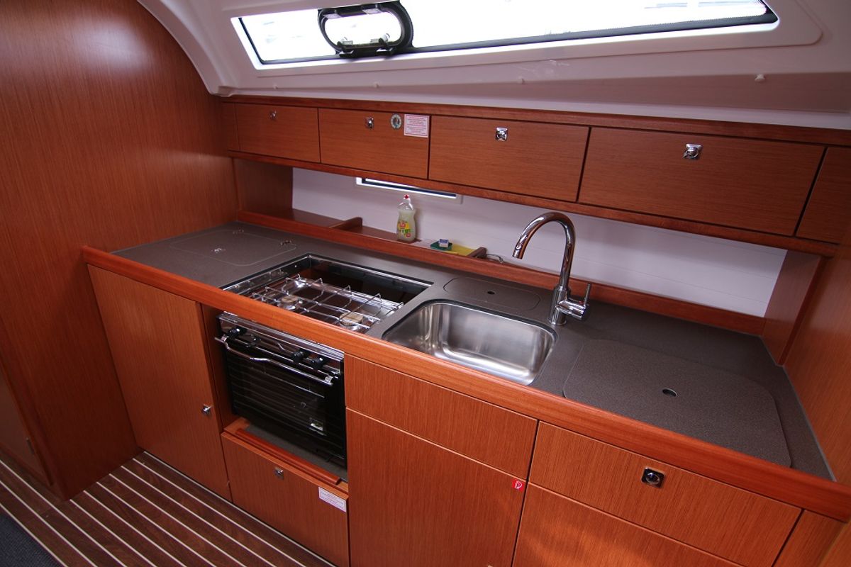 Galley of Patrizia, a Bavaria Cruiser 41 sailboat at Općina Sukošan, Croatia