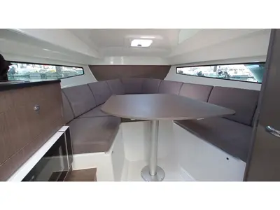 Salon of Beneteau 8, a Beneteau Flyer 8 SUNdeck motorboat at Punat, Croatia