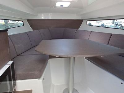 Salon of Beneteau 8, a Beneteau Flyer 8 SUNdeck motorboat at Punat, Croatia