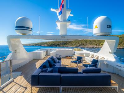 Deck of Silent World, a Gulet Motoryacht yacht at Split, Croatia
