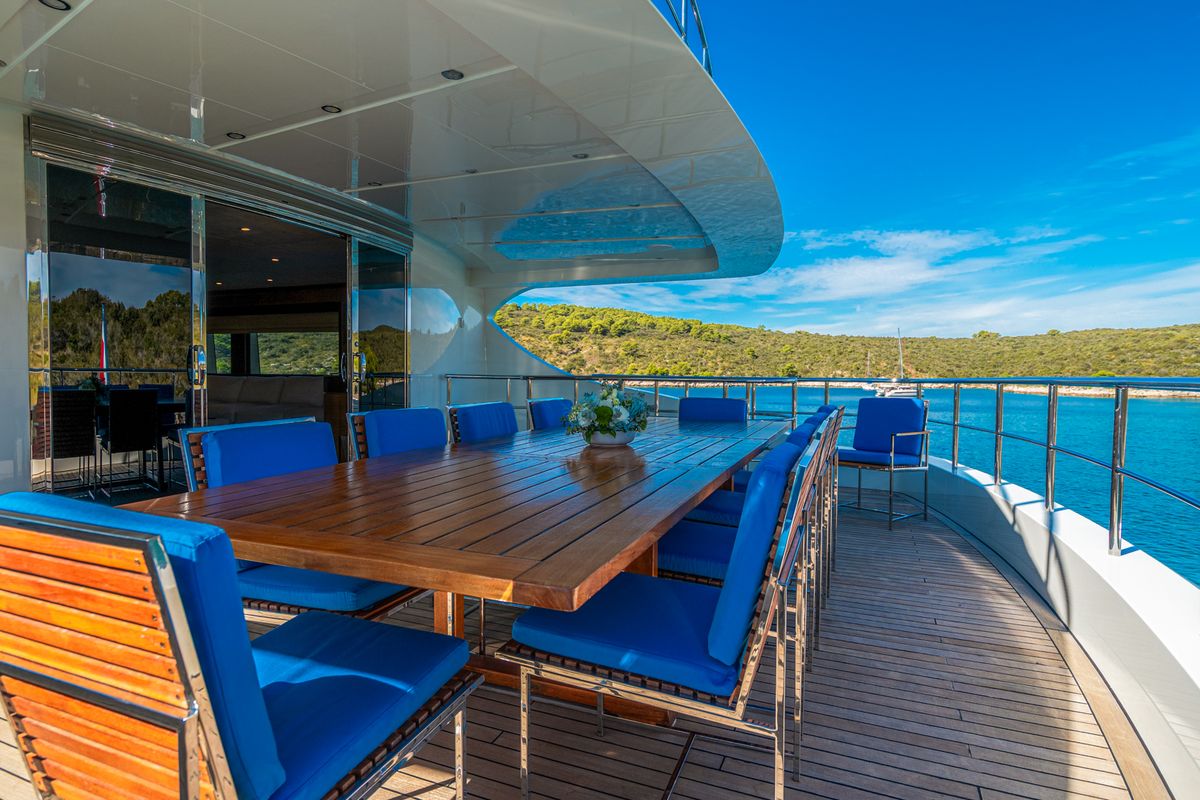 Deck of Silent World, a Gulet Motoryacht yacht at Split, Croatia