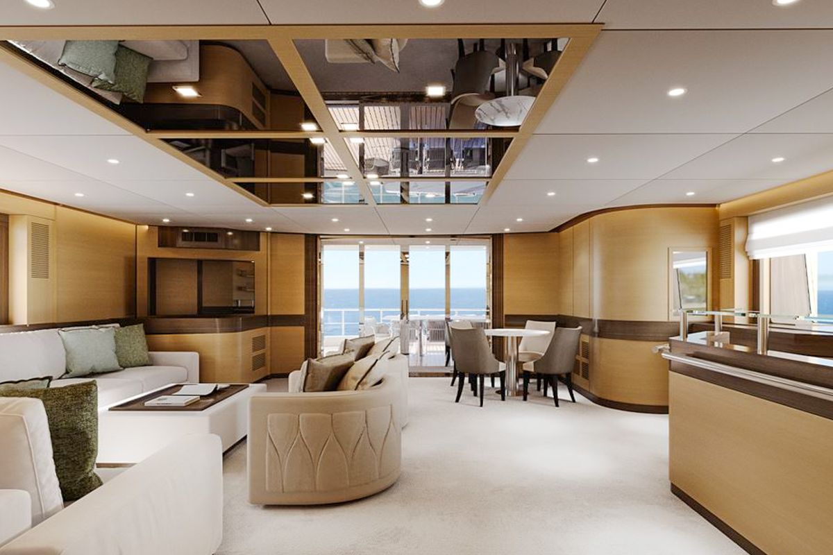 Salon of Silent World, a Gulet Motoryacht yacht at Split, Croatia