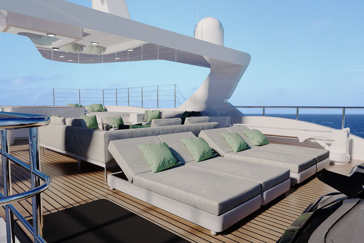 Deck of Silent World, a Gulet Motoryacht yacht at Split, Croatia